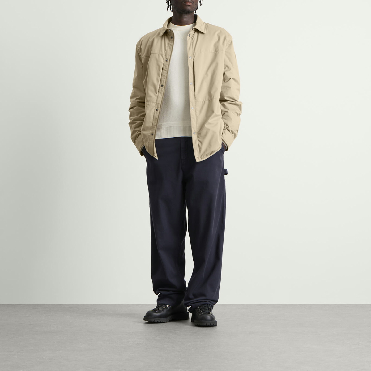Moncler Men's Revoline Shirt Jacket in Beige
