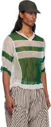 SC103 SSENSE Exclusive Green & Off-White Star Top
