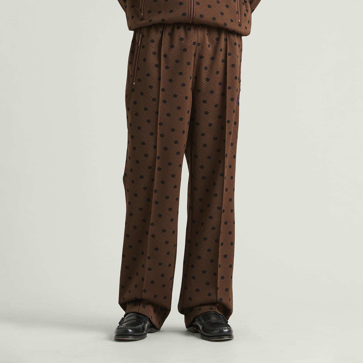 Needles Men's Poly Jacquard Track Pants in Polka Dot