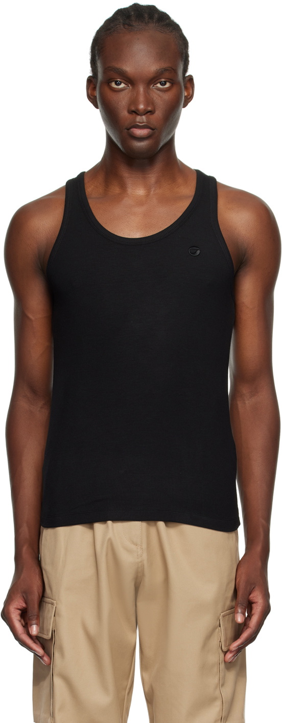 Coperni Black Embroidered Logo Tank Top