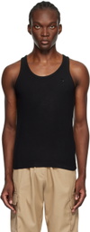 Coperni Black Embroidered Logo Tank Top