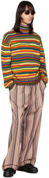 The Elder Statesman Multicolor Horizon Loom Turtleneck