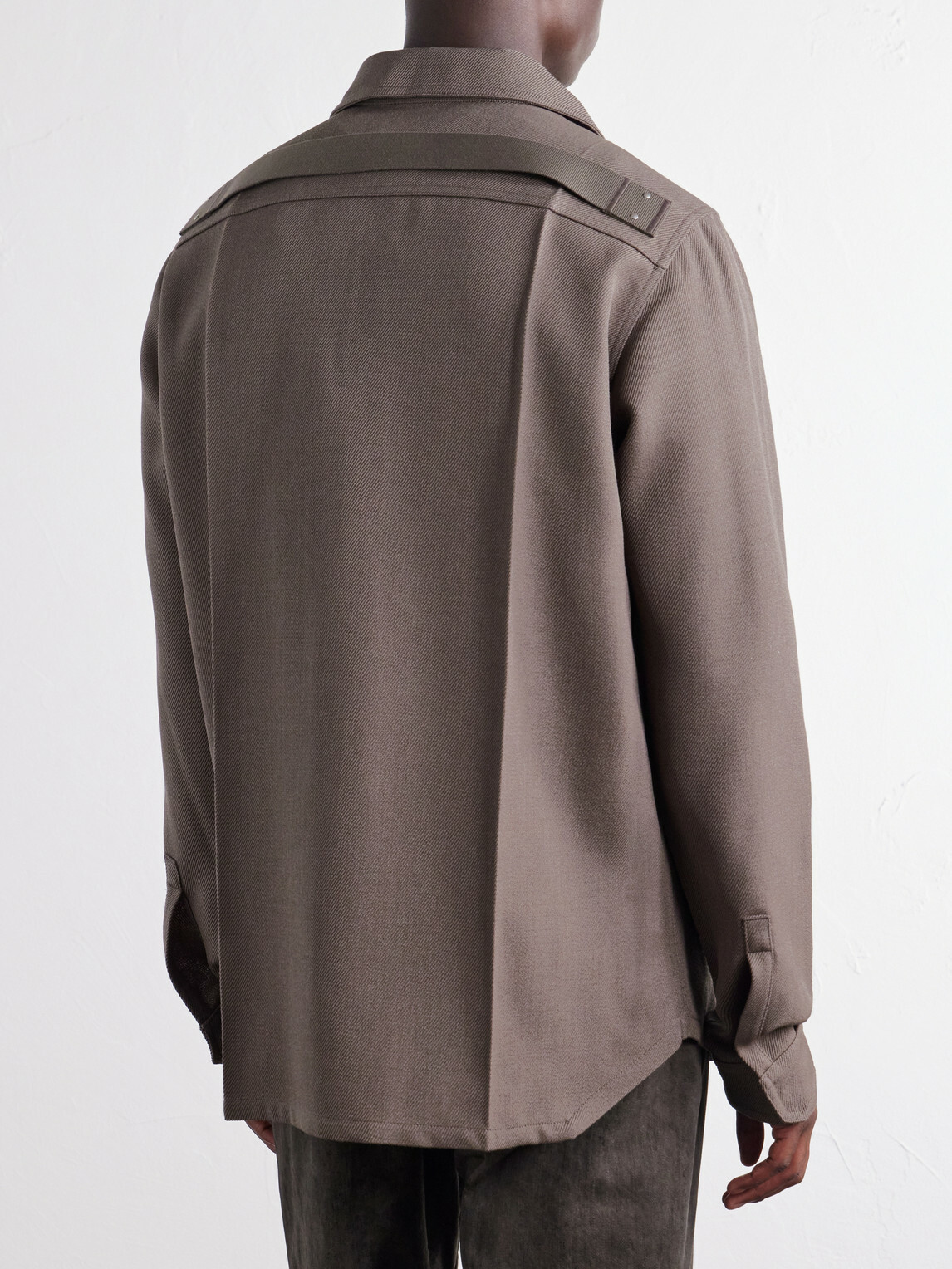 Rick Owens - Virgin Wool Drill Overshirt - Gray