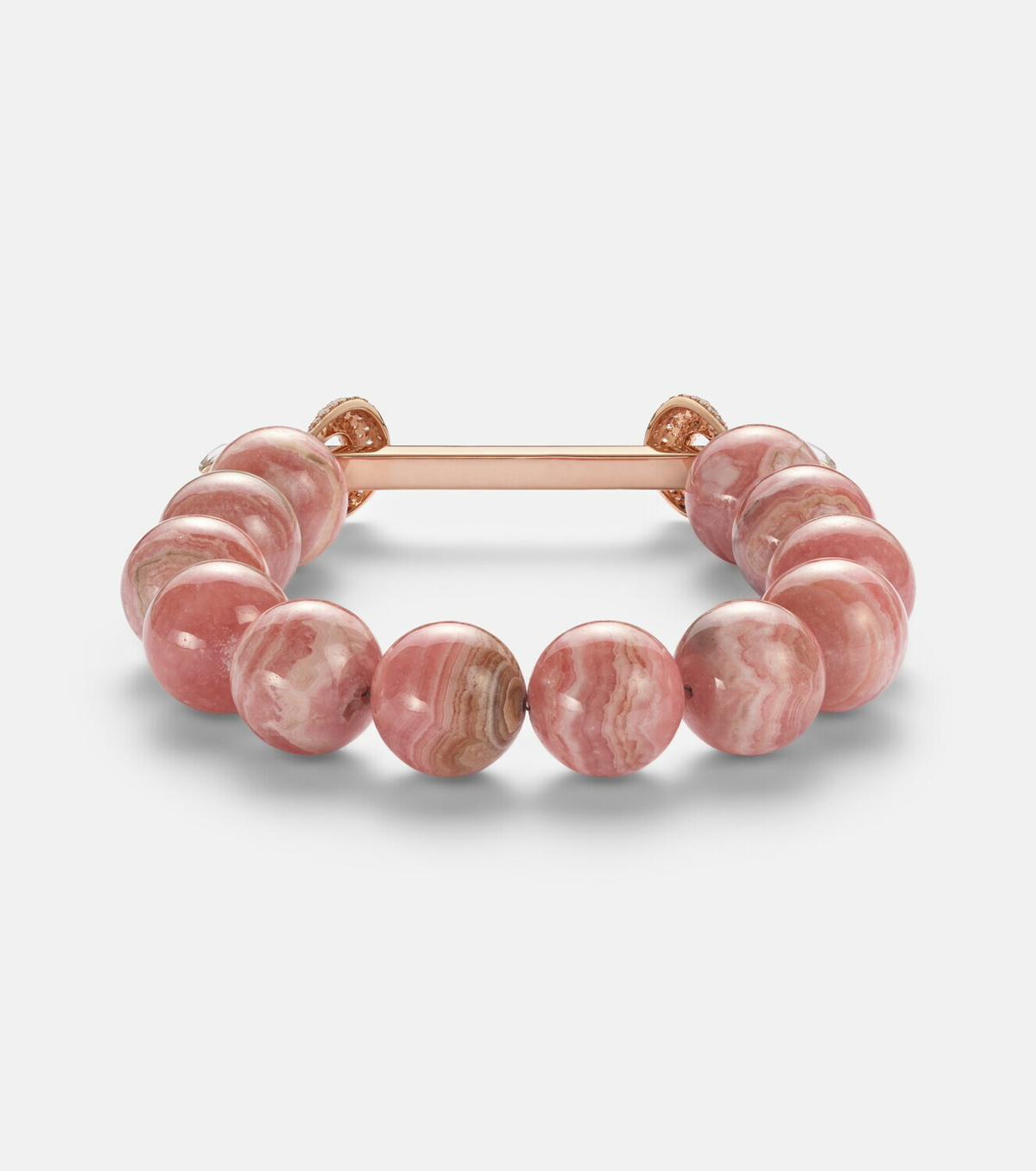 Ananya Chakra 18kt rose gold beaded bracelet with gemstones