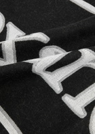 Alexander Mcqueen Logo-intarsia Fringed Wool Scarf - Black - One Size