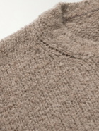 De Bonne Facture - Slim-Fit Wool Bouclé Sweater - Brown