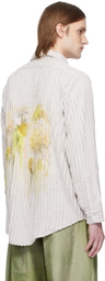 Collina Strada Gray Flower Drip Convention Shirt