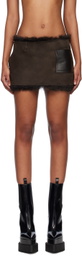 Maximilian Davis Brown Tigrado Miniskirt