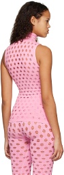 Maisie Wilen Pink Perforated Tank Top