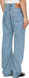 VETEMENTS Blue Allover Zip O-Leg Jeans