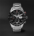 TAG Heuer - Carrera Automatic Chronograph 43mm Polished-Steel Watch - Men - Black