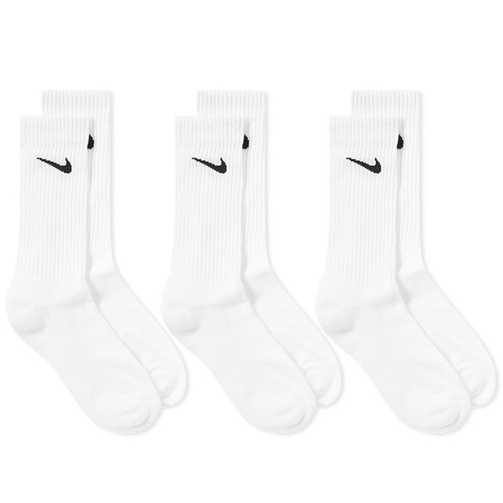 Photo: Nike Cotton Cushion Crew Sock - 3 Pack White
