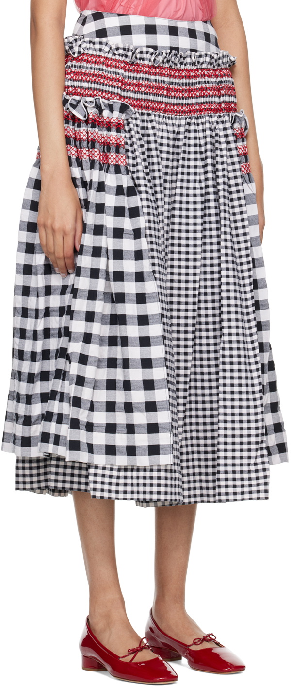 Molly Goddard Black Penny Midi Skirt