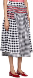 Molly Goddard Black Penny Midi Skirt