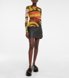 Louisa Ballou - Printed mesh top