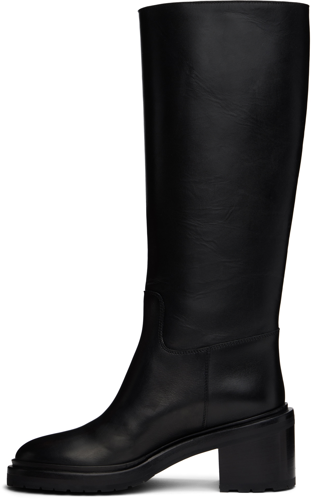 Legres Black Riding Heel Tall Boots
