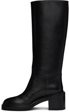 Legres Black Riding Heel Tall Boots