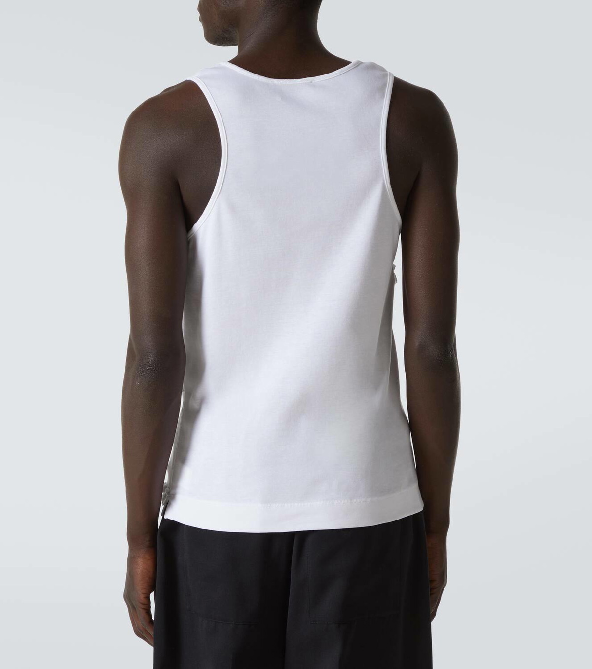 Simone Rocha Ruffled cotton jersey tank top