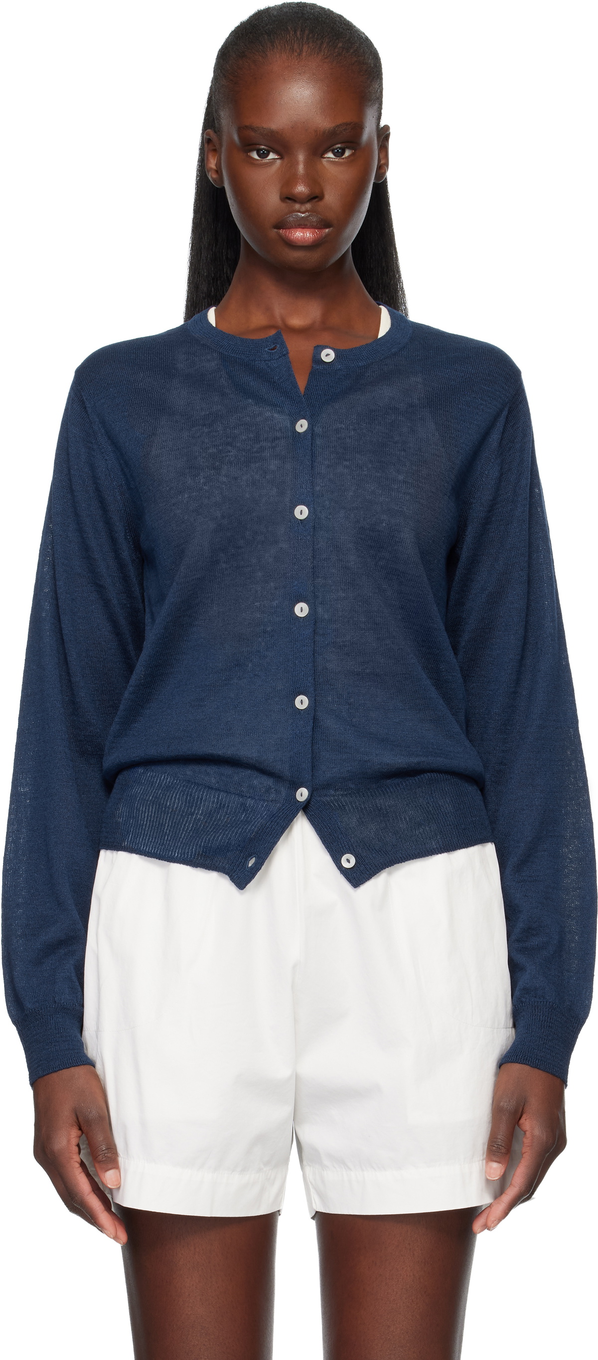 Nothing Written Navy Rola Linen Cardigan
