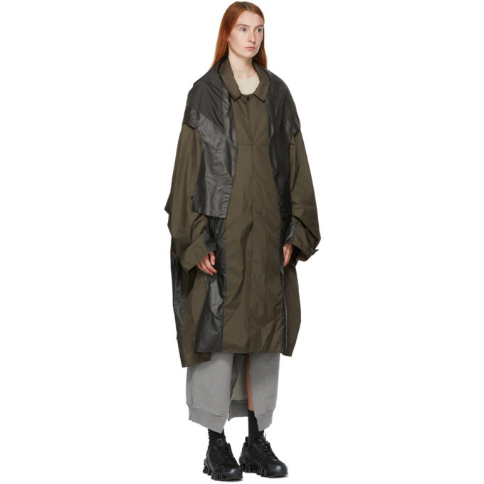 Ambush Khaki Oversized Poncho Coat Ambush