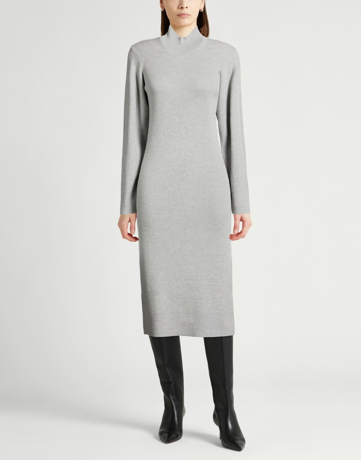 Majestic Filatures Womens Midi dress in Grey