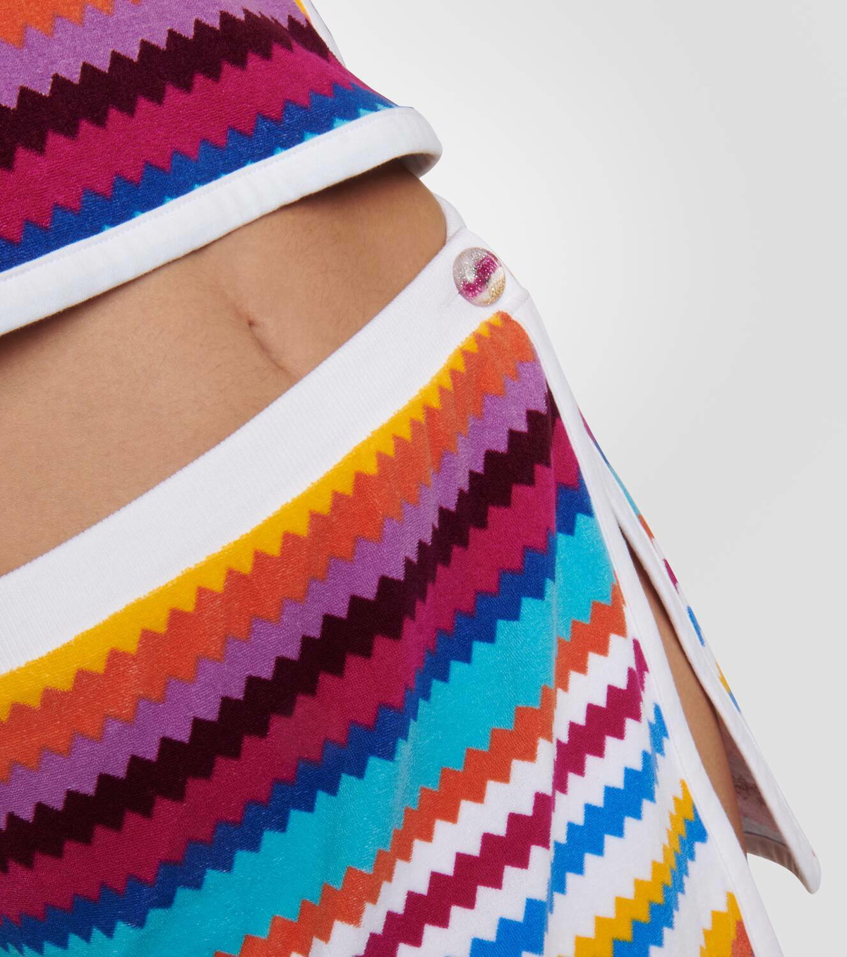 Missoni Mare Striped knitted cotton-blend miniskirt
