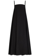 Studio Nicholson Gathered Cotton Midi Dress Black