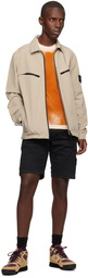 Stone Island Taupe Spread Collar Jacket