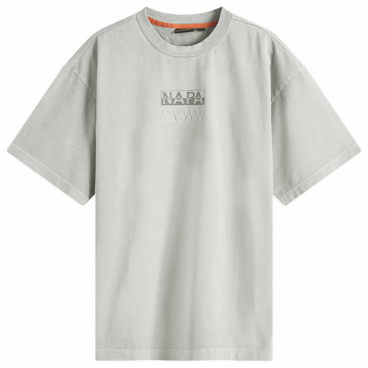 Photo: Napapijri Men's Split Logo T-Shirt in Ultimate Gr