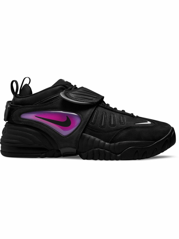 Photo: Nike - Ambush Adjust Force SP Rubber-Trimmed Suede Sneakers - Black