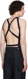 Dion Lee Navy Harness Back Tank Top