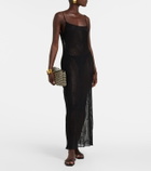 The Frankie Shop Sienna semi-sheer linen maxi dress