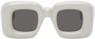 LOEWE White Inflated Square Sunglasses