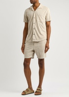 Paige Colvin Cotton-blend Terry Shirt Cream