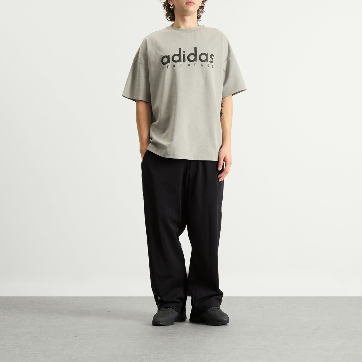 Adidas x FOG adidas x Fear Of God Athletics Quickdry Jersey T-Shirt in Medium Grey Heather