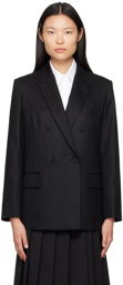 Juun.J Black Double-Breasted Blazer