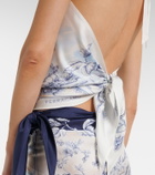Ferragamo Self-tie silk top