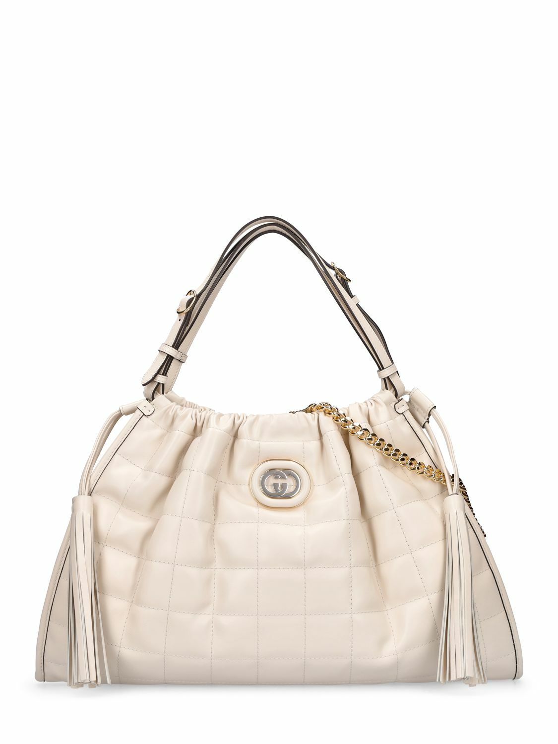 【GUCCI】HANDBAG QUILTED◆740834AAB1Q GUCCI - Gucci Deco Quilted Leather Tote Bag Gucci