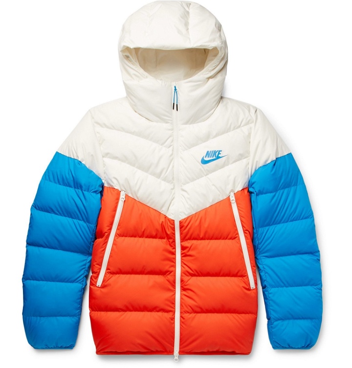 Photo: Nike - Windrunner Colour-Block Quilted Shell Down Hooded Jacket - Multi