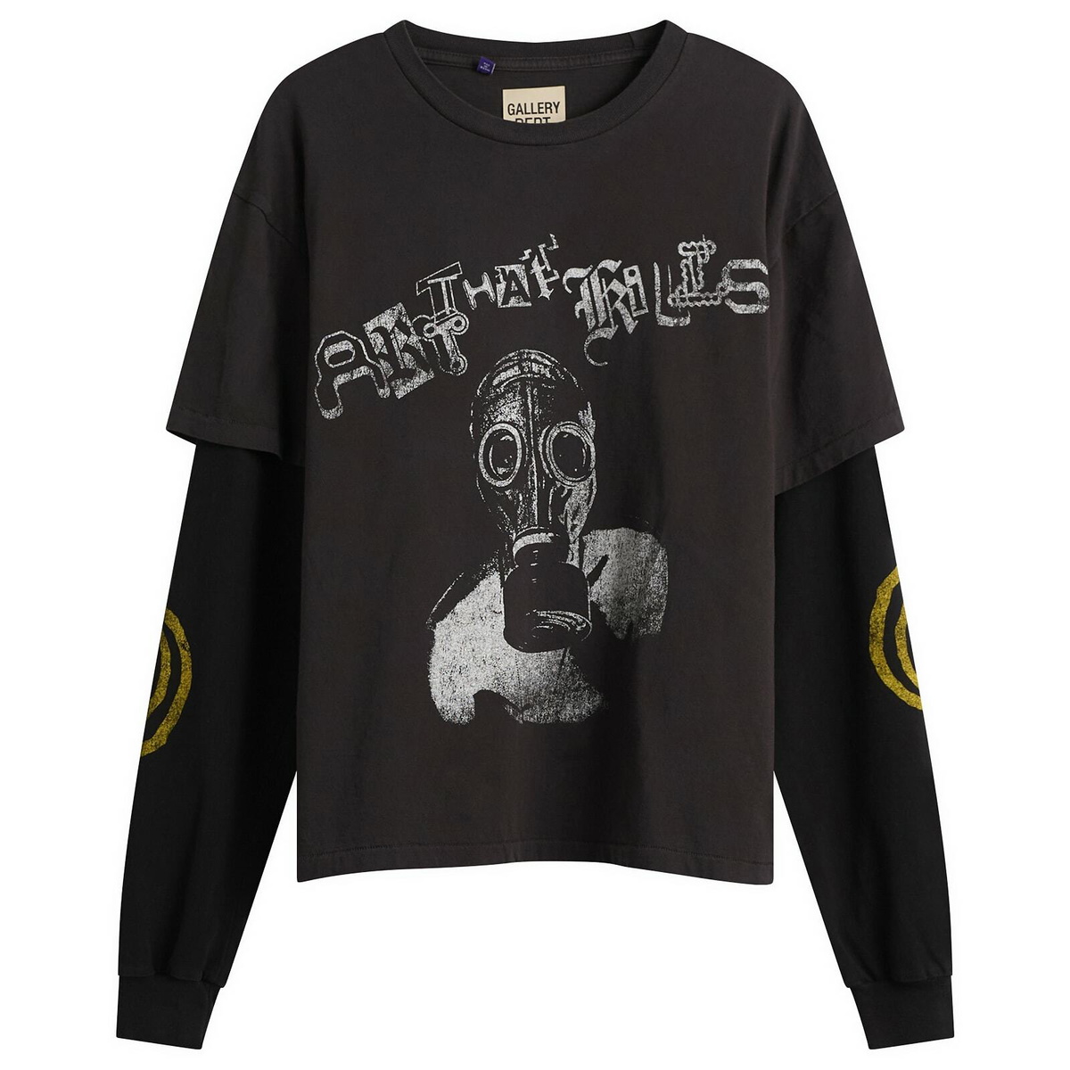 Gallery Dept Men's . Noise Layered T-Shirt in Black/Black