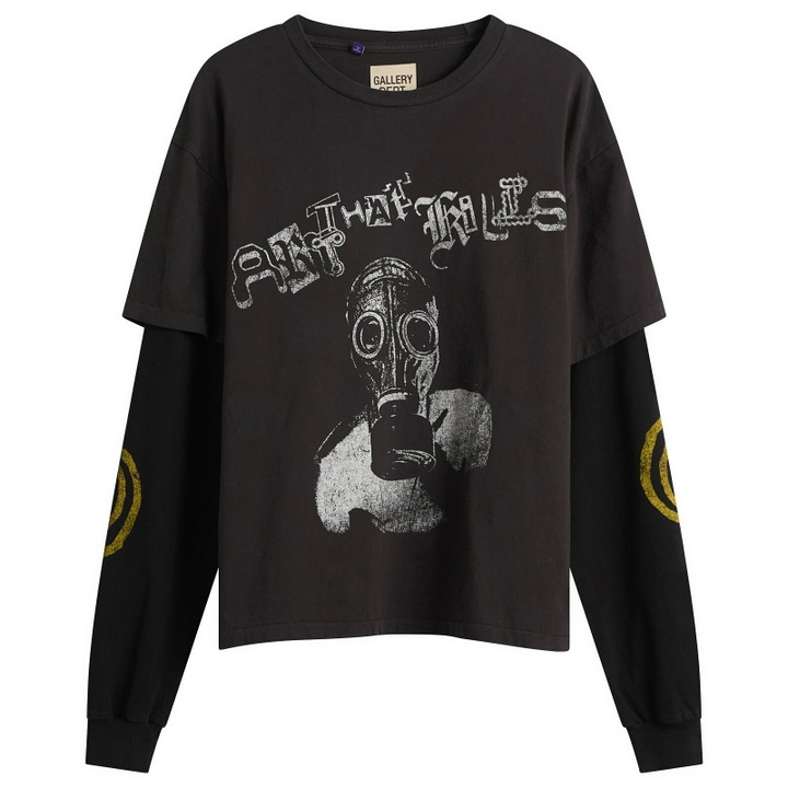Photo: Gallery Dept Men's . Noise Layered T-Shirt in Black/Black