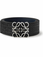 Loewe - 4cm Logo-Debossed Leather Belt - Black