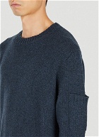 Sleeve Pocket Sweater in Blue