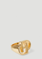 Logo Signet Ring in Gold
