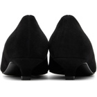 TOTEME Black Sharp Suede Kitten Heels