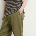 Universal Works Men's Twill Pleated Track Pant in Light Olive