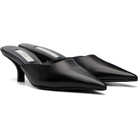 TOTEME Black Sharp Nappa Mule Heels