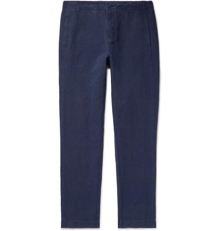 Photo: Orlebar Brown - Ackens Linen and Cotton-Blend Drawstring Trousers - Blue