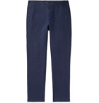 Orlebar Brown - Ackens Linen and Cotton-Blend Drawstring Trousers - Blue