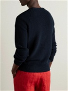 Anderson & Sheppard - Ribbed Cotton Sweater - Blue